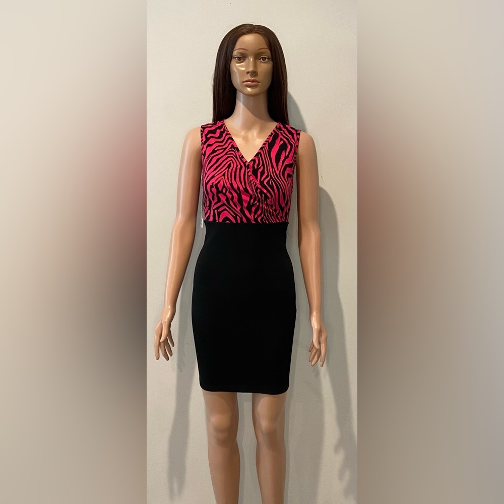 Sexy Pink Zebra Print Dress